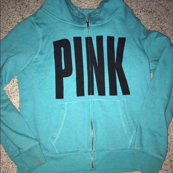 PINK Zip Up Sweatshirt - Picture 2 of 3